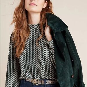 Anthropologie Maeve Shannon Balloon-Sleeved Top Size Small